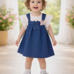 Baby Girl Denim Frock Set BGDS26
