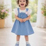 Baby Girl Denim Frock Set BGDS25