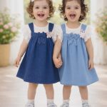 Baby Girl Denim Frock 2 set Combo BGDSC27