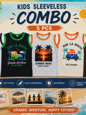 Boys Megi T-Shirt 5 Pic Combo BMTC1