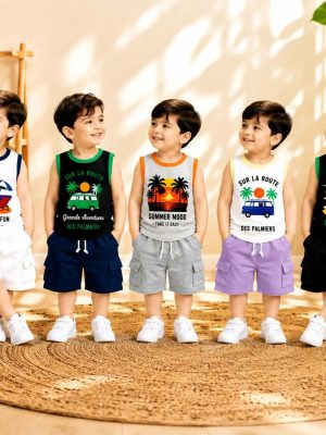 Megi T-Shirt Terry Pant 5 Set Combo MTPC8