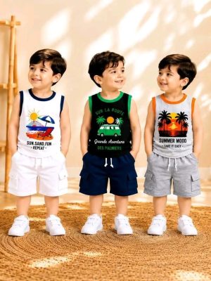 Megi T-Shirt Terry Pant 3 Set Combo MTPC2