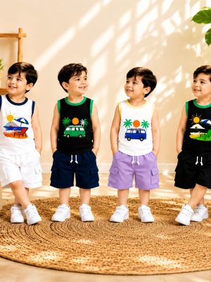 Megi T-Shirt Terry Pant 4 Set Combo MTPC6