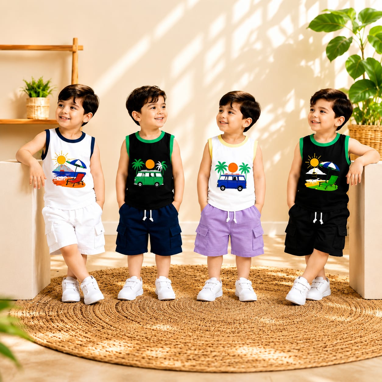 Megi T-Shirt Terry Pant 4 Set Combo MTPC6 1 Megi T-Shirt Terry Pant 4 Set Combo MTPC6