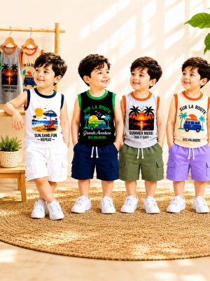 Megi T-Shirt Terry Pant 4 Set Combo KTPC6