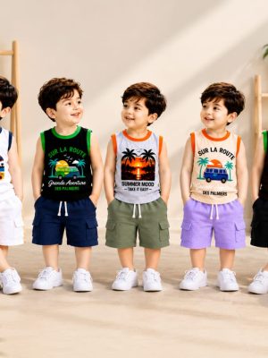 Megi T-Shirt Terry Pant 5 Set Combo KTPC8